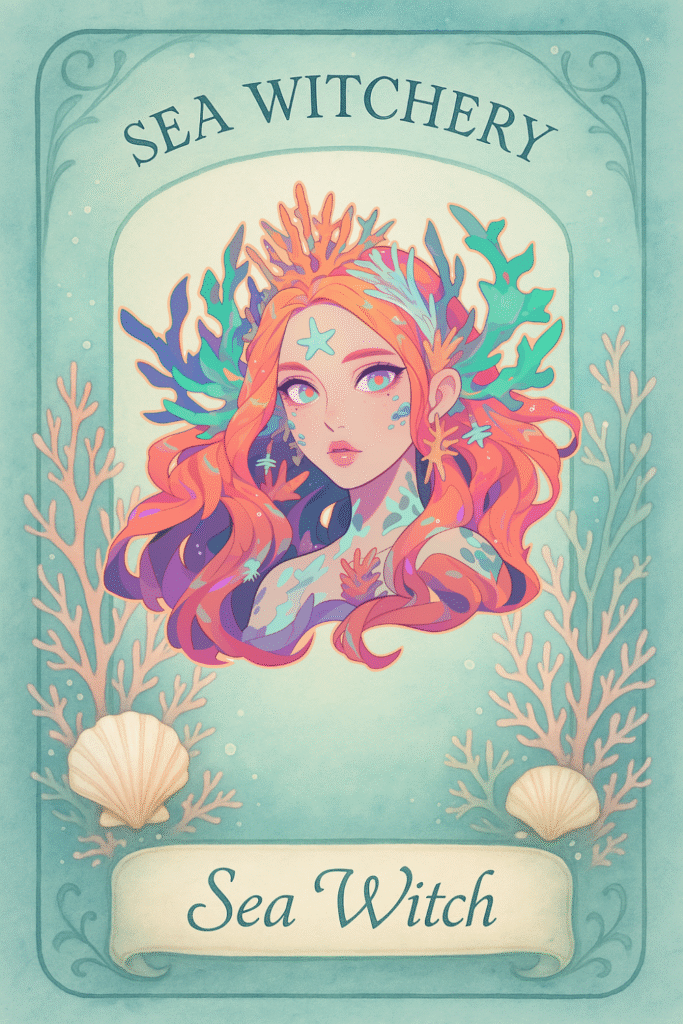 Free printable Sea Witchery oracle cards