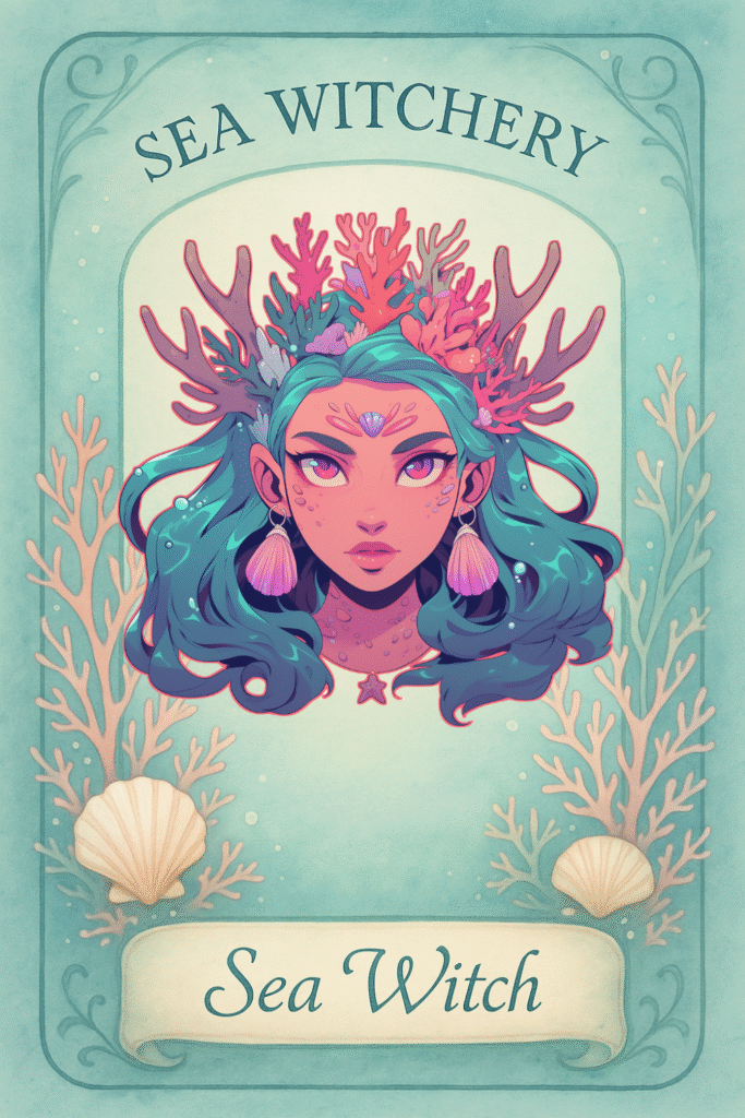 Free printable Sea Witchery oracle cards