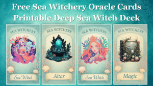 Free printable Sea Witchery oracle cards